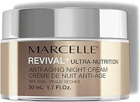 50ml Marcelle Revival+ Ultra-Nutrition Anti-Aging Night Cream, Dry Skin, Mature