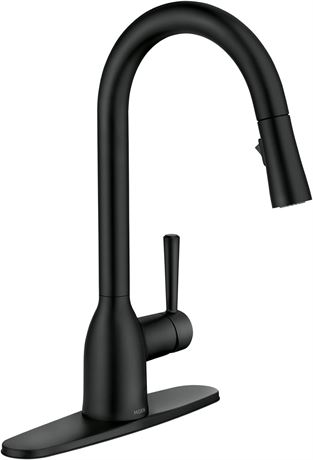 Moen 87233BL Adler One-Handle High Arc Pulldown Kitchen Faucet with Power Clean,