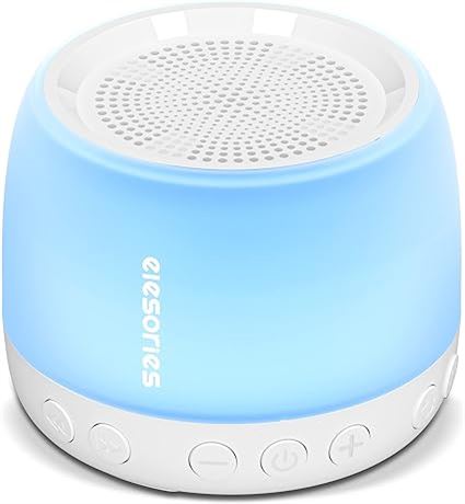 elesories White Noise Machine Baby with Soft Dimmable Nursery Night Light 3 IN 1