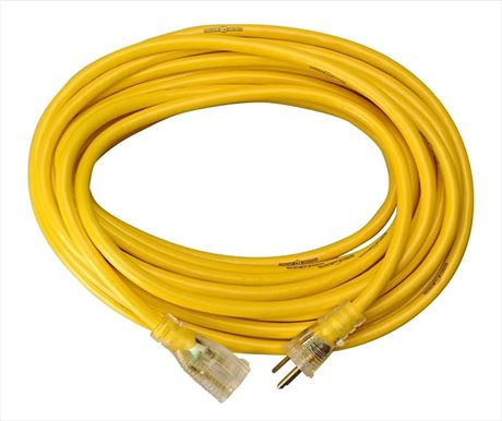 Yellow Jacket 2883 12/3 Heavy-Duty 15-Amp SJTW Contractor Extension Cord with
