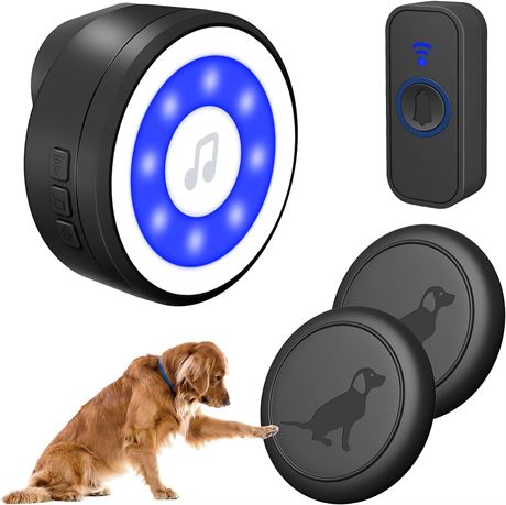 Wireless Dog Doorbell, Dog Bells for Potty Training IP65 Waterproof Touch Button
