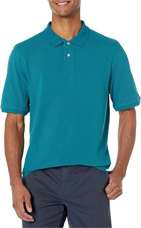 6XL -  Essentials Men's Regular-Fit Cotton Pique Polo Shirt, Dark Teal