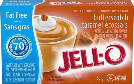 30g Jell-O Fat-Free Butterscotch Instant Pudding
