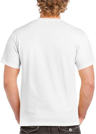 MED - Gildan Adult Ultra Cotton T-Shirt, Style G2000, Multipack, White