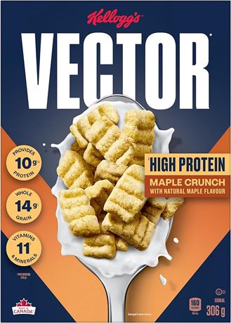Kellogg's Vector Maple Crunch Cereal, 306 Gram