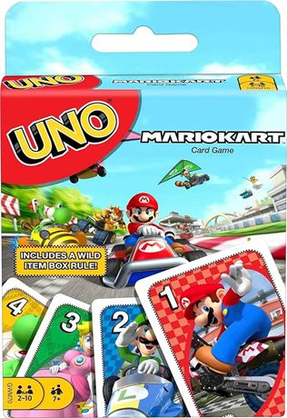 Mattel Games ​UNO Mario Kart Card Game for Kids, Adults, Family and Game
