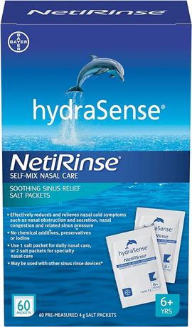 hydraSense NetiRinse Refill Salt Packets, 60 Counts
