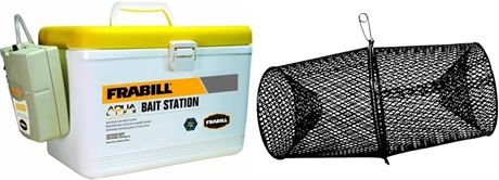 Frabill Ice MIN-O-Life Personal Bait Station + Construction Black, 8-Quart