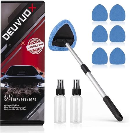 deuvuo Improved Car Windscreen Interior Cleaner, 9 Pieces Expandable Windscreen