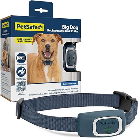 PetSafe Rechargeable Bark Collar, 15 Levels of Automatically Adjusting Static