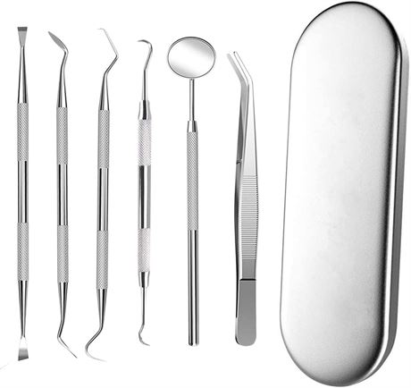 Dental Cleaning Tools Set, Medical Grade Metal Dental Hygiene Set Kit
