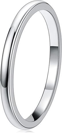 THREE KEYS JEWELRY Silver 7.5 mm Wedding Rings for Women