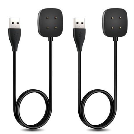 ZZL 2 Pack Charger Cable Compatible with Fitbit Versa 4 /Fitbit Versa 3
