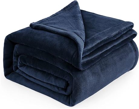 Bedsure King Size Blanket for Bed - Navy King