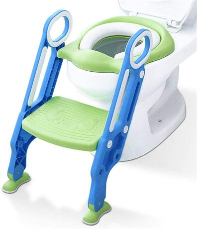 Potty Training Toilet Seat with Step Stool Ladder for Boys and Girls Baby Toddle