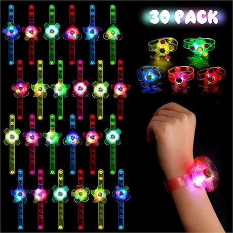 Satkago 30 Pack Light up Bracelets Toys