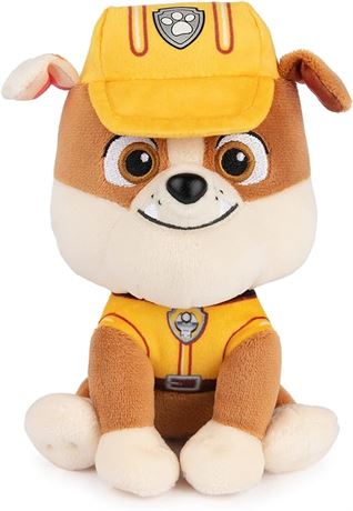 GUND Official PAW Patrol Rubble in Signature Construction Uniform Plush Toy