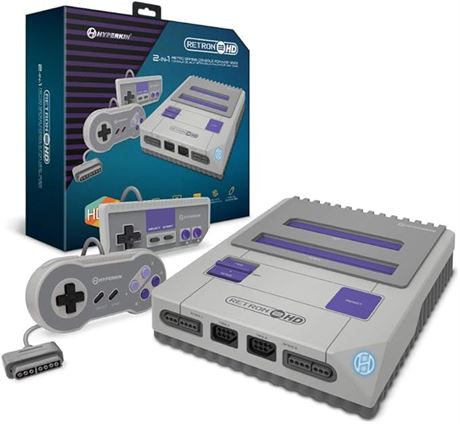 Hyperkin RetroN 2 HD Gaming Console for NES/Super NES/Super Famicom (Gray)