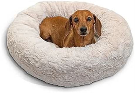 Best Friends by Sheri The Original Calming Donut Cat and Dog Bed in Lux Fur