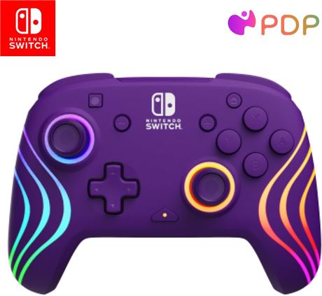 PDP Afterglow Wave Wireless Pro Controller for Nintendo Switch/OLED Model