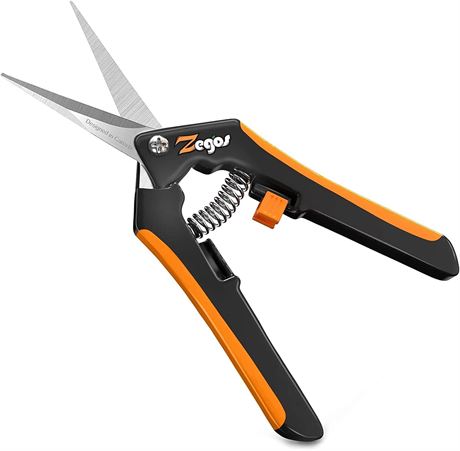 Zegos Pruning Snips 1 Pack Trimming Scissors with Straight Blades for Garden
