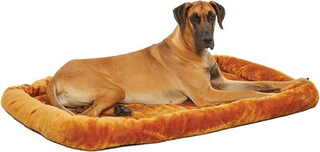54L-Inch Cinnamon Dog Bed or Cat Bed w/Comfortable Bolster | Ideal for Giant Dog