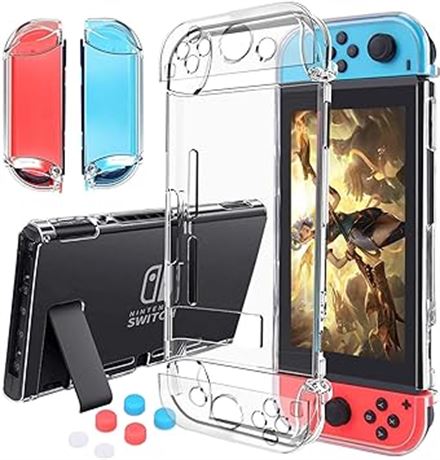 Switch Case Compatible with Nintendo Switch, Upgrade Dockable Protective Cover