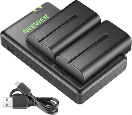 NEEWER NP-F550 Battery Charger Set Compatible with Sony NP-F970 F750 F770 F960
