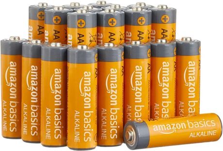 Amazon Basics 20 Pack AA High-Performance Alkaline Batteries