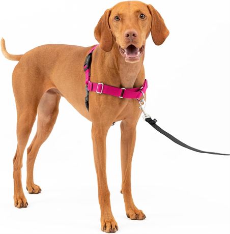 MED - Petsafe Easy Walk Dog Harness, No Pull Dog Harness, Raspberry/gray