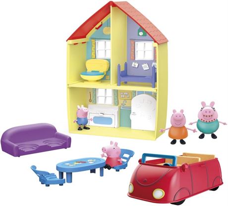 Peppa Pig Peppa’s Adventures Peppa's Family Home Combo Toy, Includes Playset