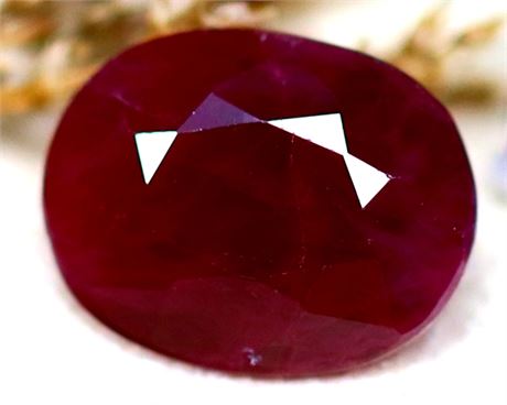 5.40 ct Authenticated Burmese Red Ruby Gemstone  (Appraisal - $10,800)