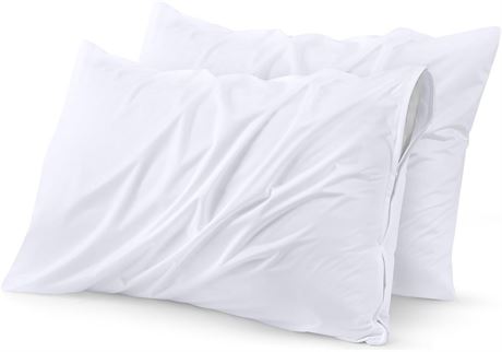 Utopia Bedding Waterproof Pillow Protector Zippered (2 Pack) Queen – Bed Bug Pro