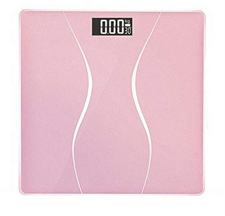 KUNOVA (TM) Pink Color Digital Bathroom Weight Body Scale with Smart Step-on