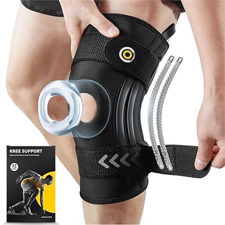 SMALL - CAMBIVO Knee Brace with Side Stabilizers & Patella Gel Pads, Adjustable
