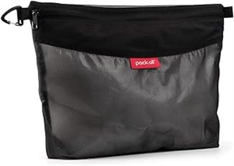 (Black, Large) Zipper Pouch, Water-Resistant Mesh Zipper Pouch Document Bag
