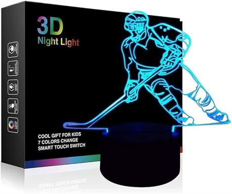 Optical Illusion 3D Hockey Night Light