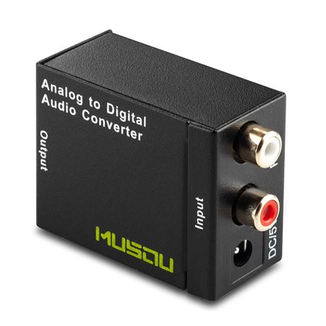 Musou RCA Analog to Digital Optical Toslink Coaxial Audio Converter Adapter