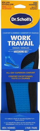 Dr. Scholl's WORK Insoles. All-Day Shock Absorption and Reinforced Arch Support