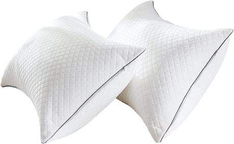 2 Pack Queen Size Pillows for Bed Sleeping - Hotel Pillow with Hypoallergenic