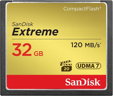 SanDisk Extreme 32GB CompactFlash Memory Card, SDCFXSB-032G-G46