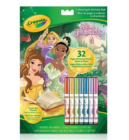Crayola Colouring & Activity Pad, Disney Princess, 32 colouring pages.