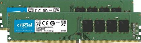 Crucial RAM 32GB Kit (2x16GB) DDR4 3200MHz CL22 (or 2933MHz or 2666MHz) Desktop