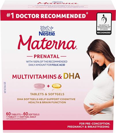 NESTLÉ Materna Prenatal Multivitamin with DHA Supplement | Folic Acid |