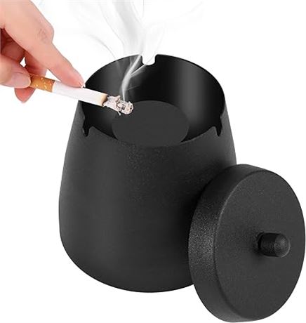 Large Ashtrays for Cigarettes Outdoor Ashtray with Lid for Outside