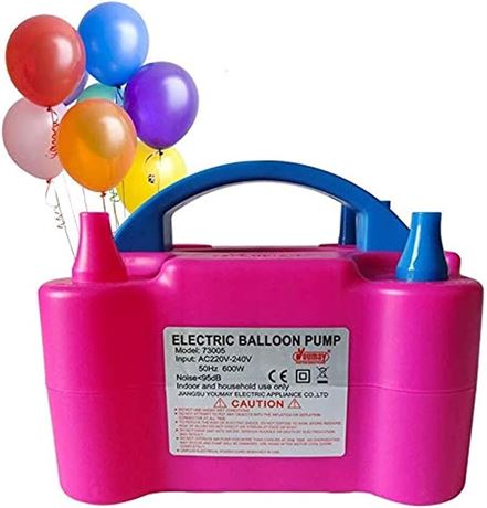 AT-TOYS Two Nozzles High Power Electric Balloon Inflator Air Pump For Wedding