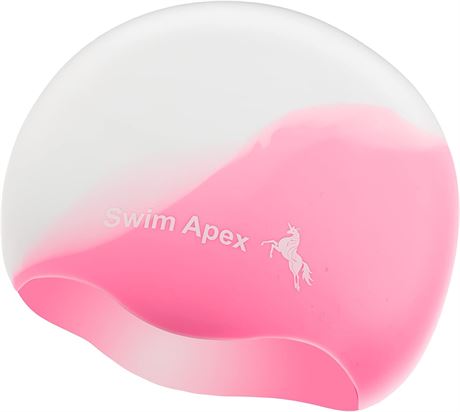 Swim Apex Swim Caps for Long Hair Silicone Waterproof