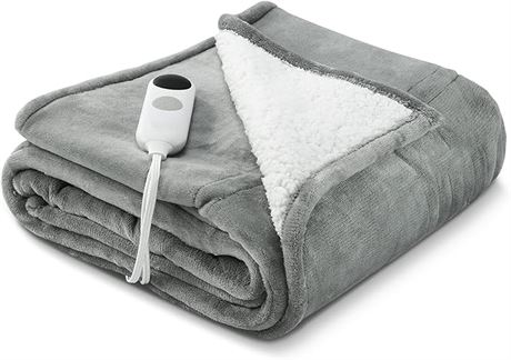 50" x 60", Electric Heated Blanket Fast Heating with 6 Temperature Levels