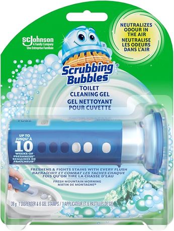 Scrubbing Bubbles Toilet Bowl Cleaner, Fresh Gel Toilet Cleaning Stamp