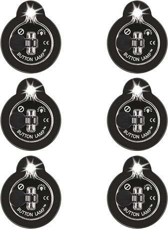 Button LAMP Adhesive LEDs Light Package, 6 Pack (BL-6885)